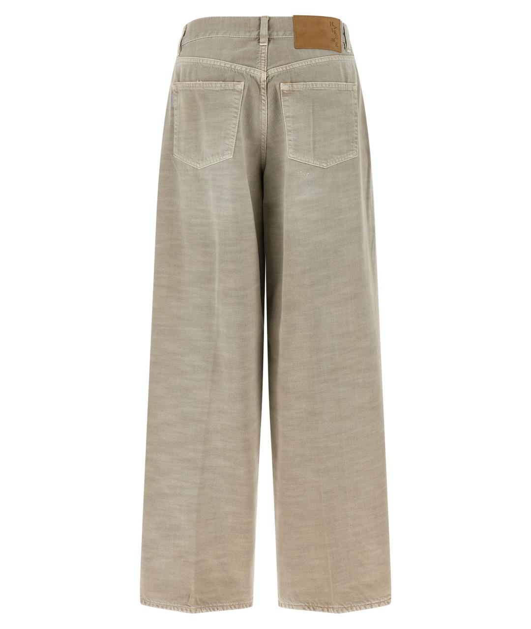 HAIKURE Серые хлопковые прямые джинсы, фото 2