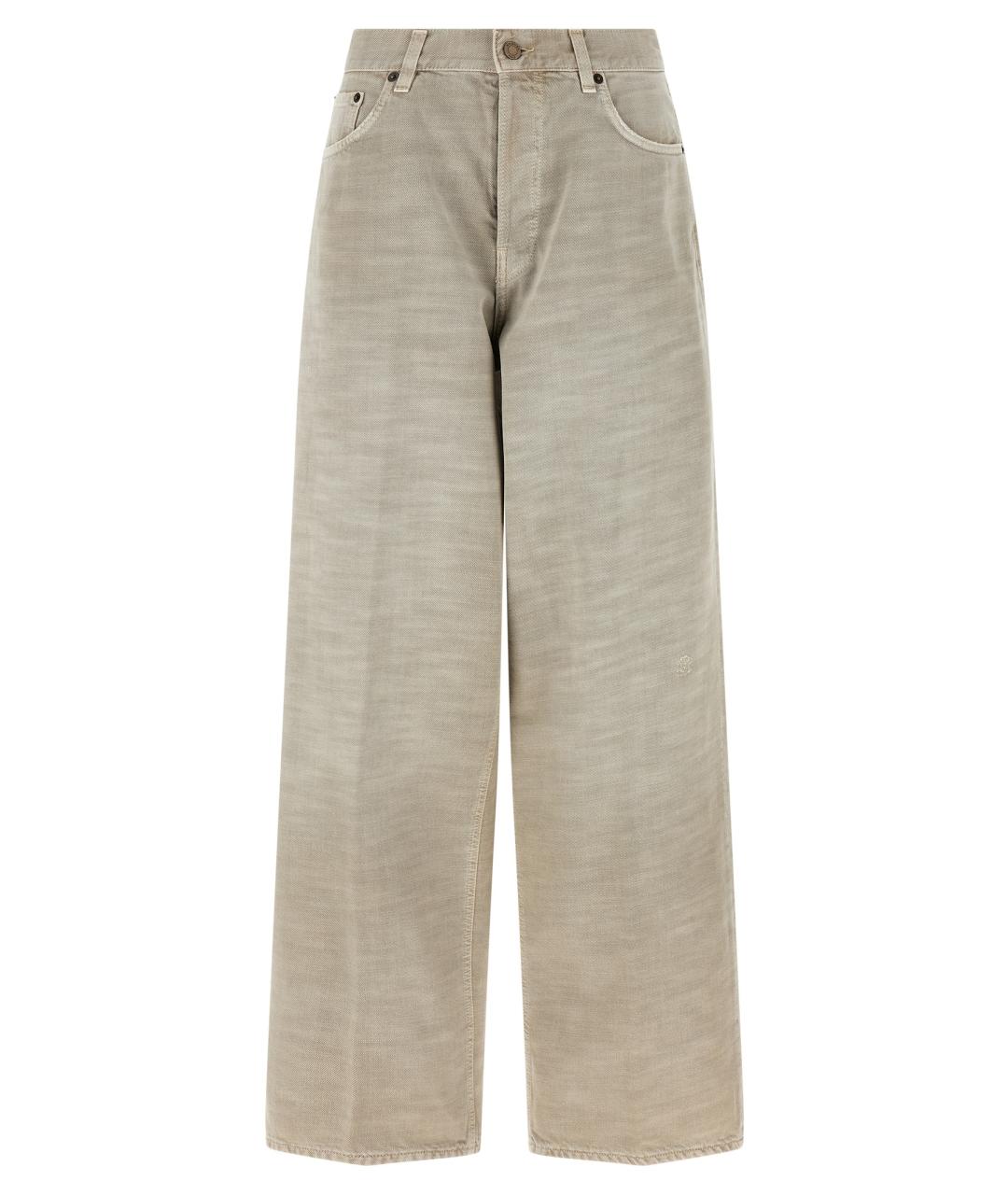 HAIKURE Серые хлопковые прямые джинсы, фото 1