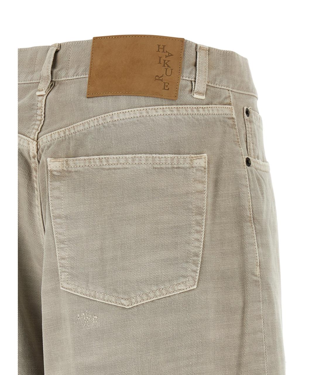 HAIKURE Серые хлопковые прямые джинсы, фото 4