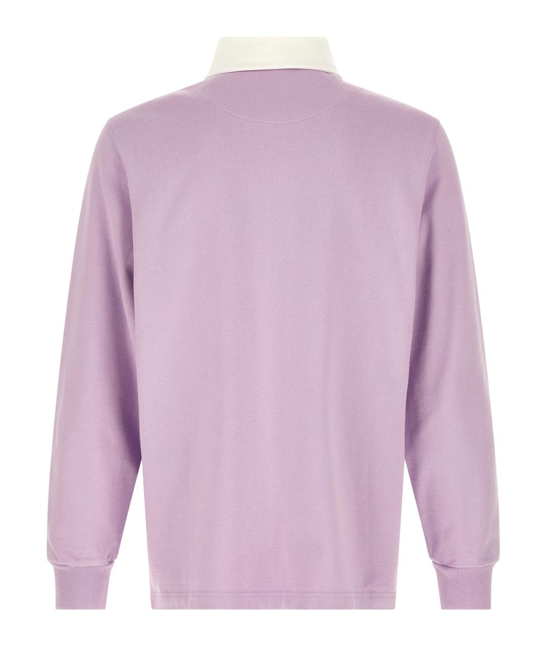 J.W.ANDERSON Фиолетовое хлопковое поло с длинным рукавом, фото 2