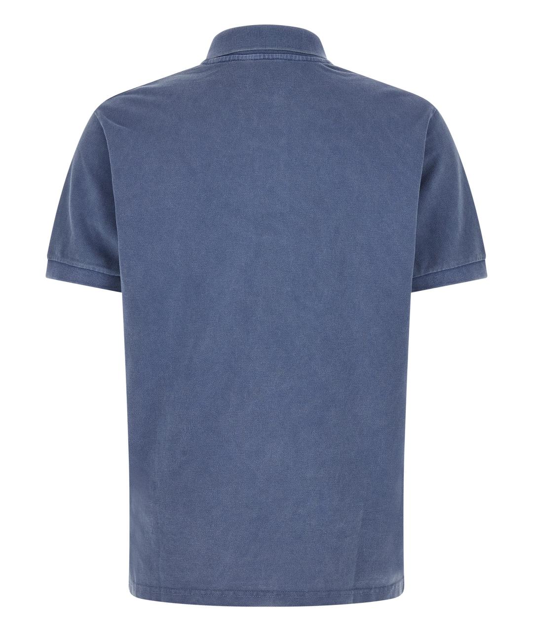 ISABEL MARANT Синее хлопковое поло с коротким рукавом, фото 2