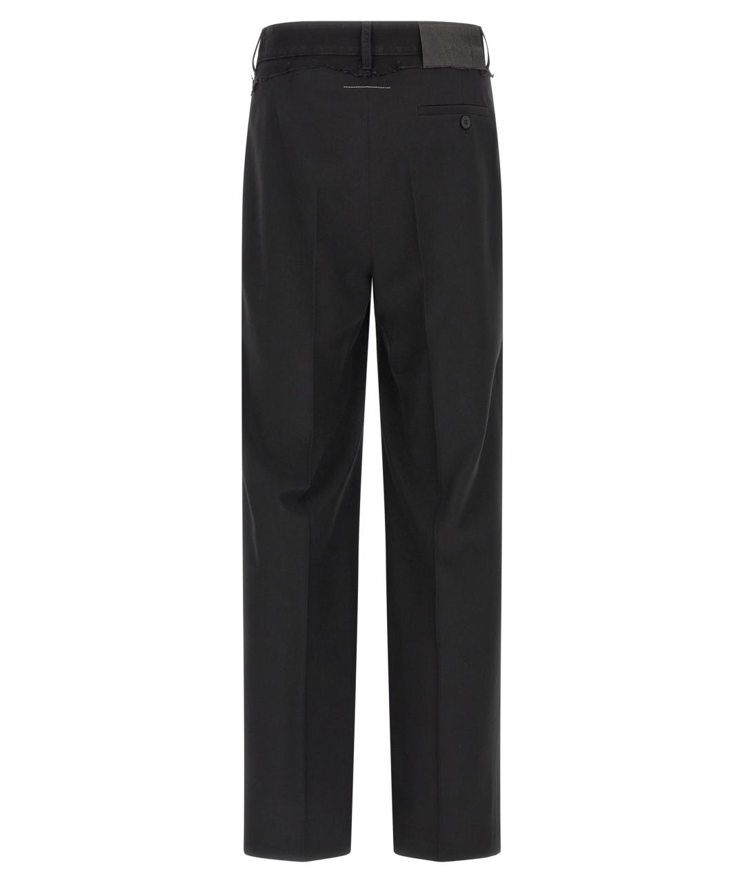 MM6 MAISON MARGIELA Черные полиэстеровые повседневные брюки, фото 2