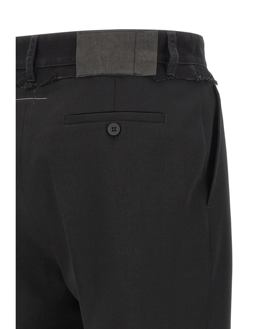 MM6 MAISON MARGIELA Черные полиэстеровые повседневные брюки, фото 4
