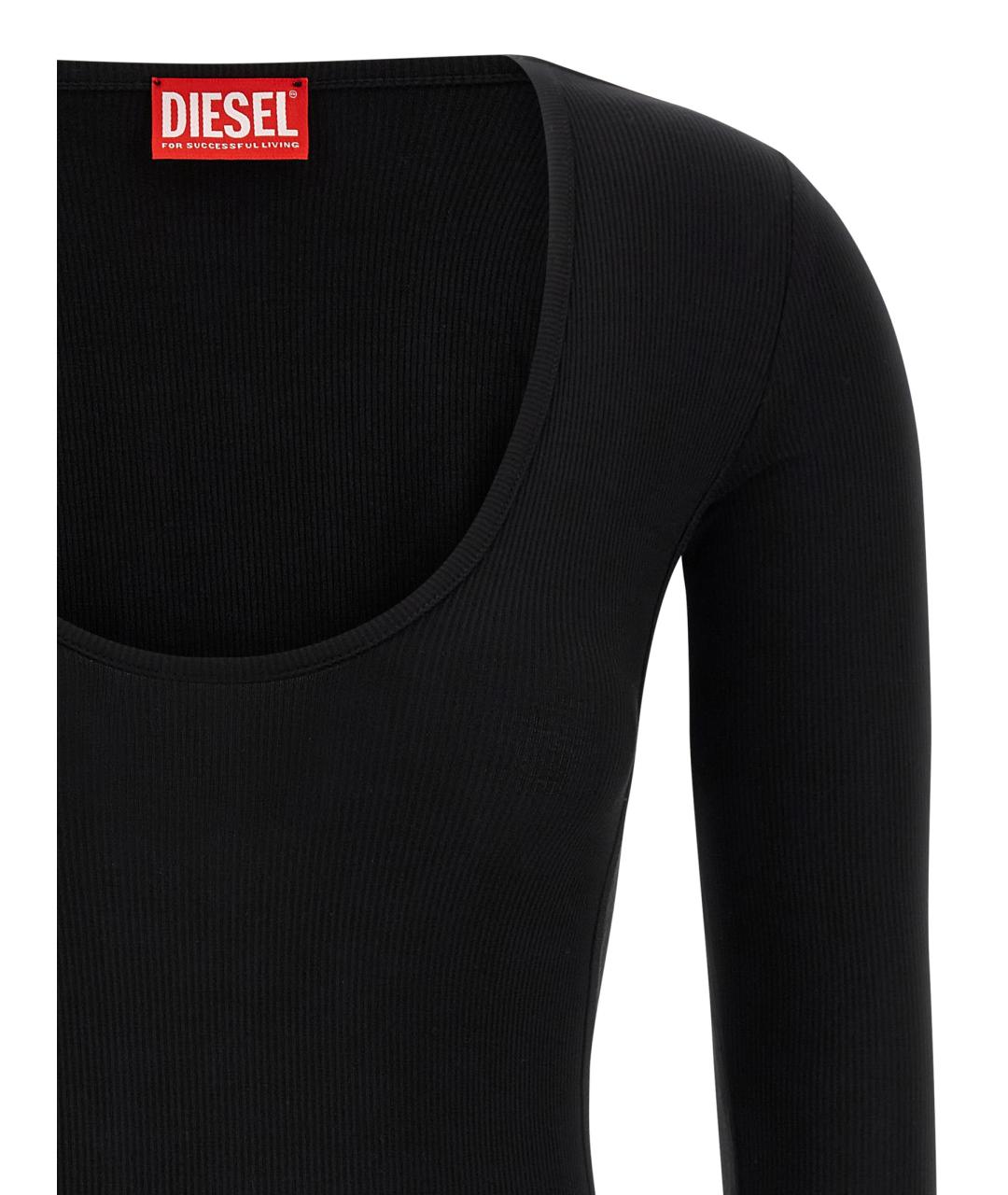 DIESEL Черное вискозное боди, фото 3