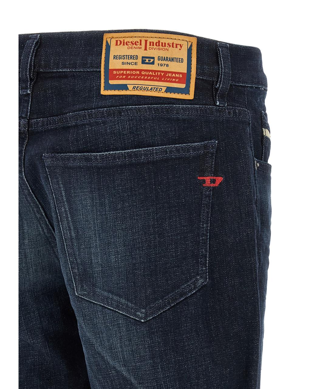 DIESEL Синие хлопковые прямые джинсы, фото 4