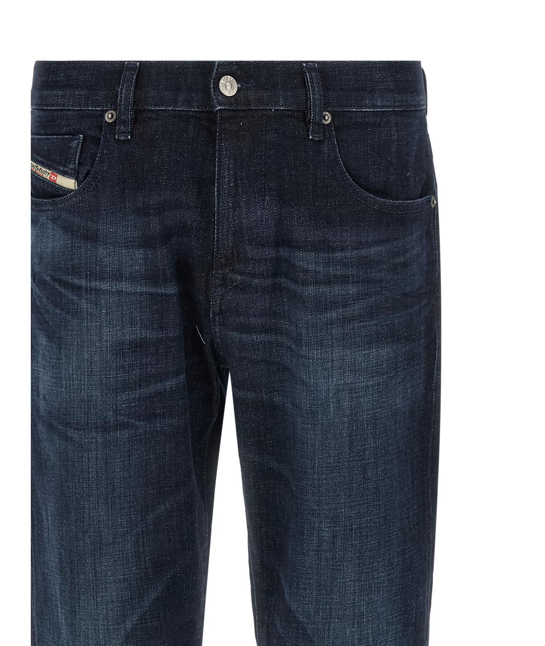 DIESEL Синие хлопковые прямые джинсы, фото 3