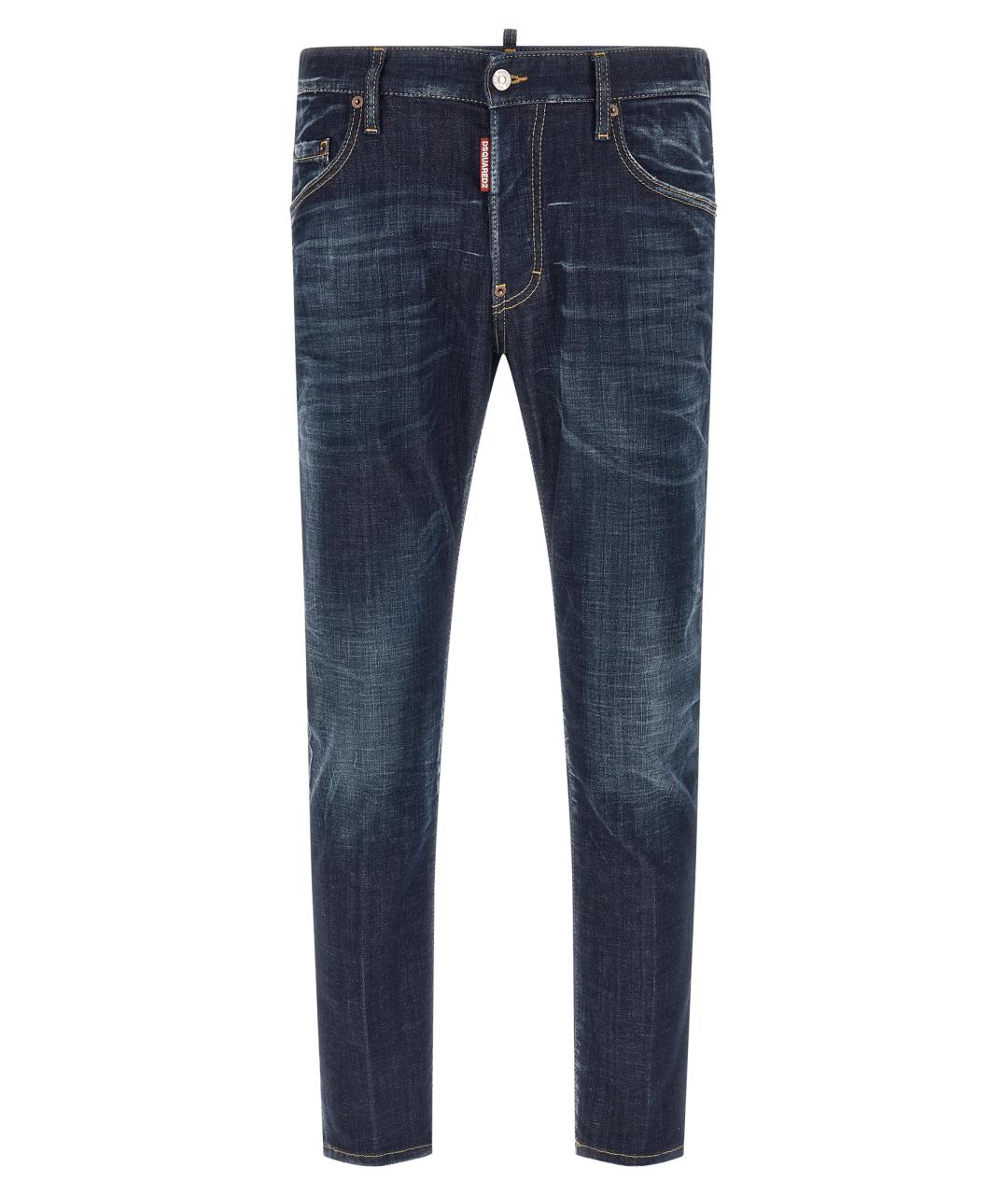 DSQUARED2 Синие хлопковые джинсы скинни, фото 1