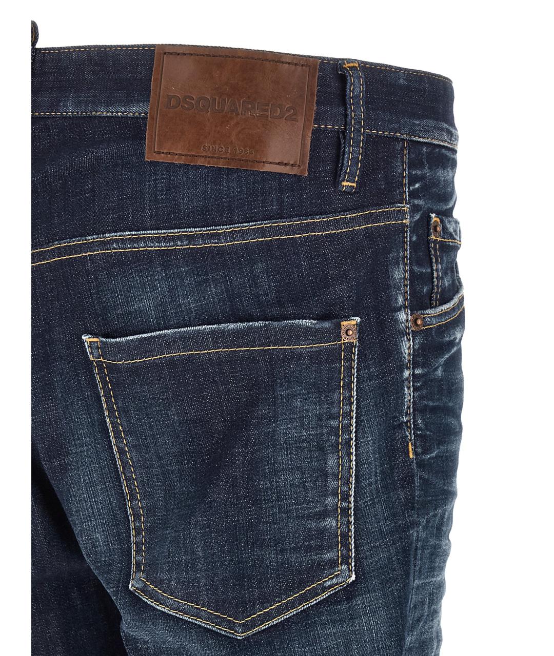 DSQUARED2 Синие хлопковые джинсы скинни, фото 4