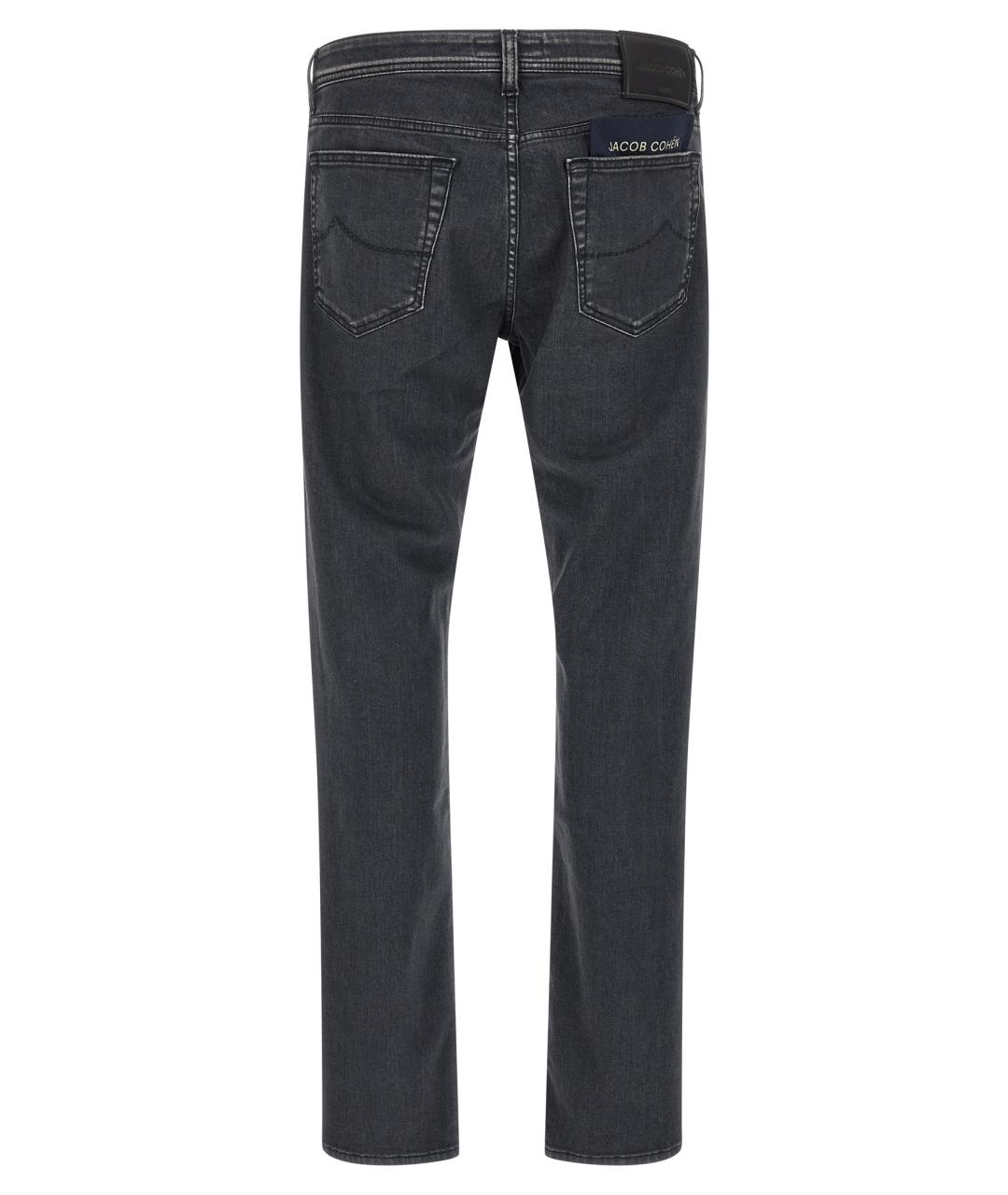 JACOB COHEN Серые хлопковые прямые джинсы, фото 2