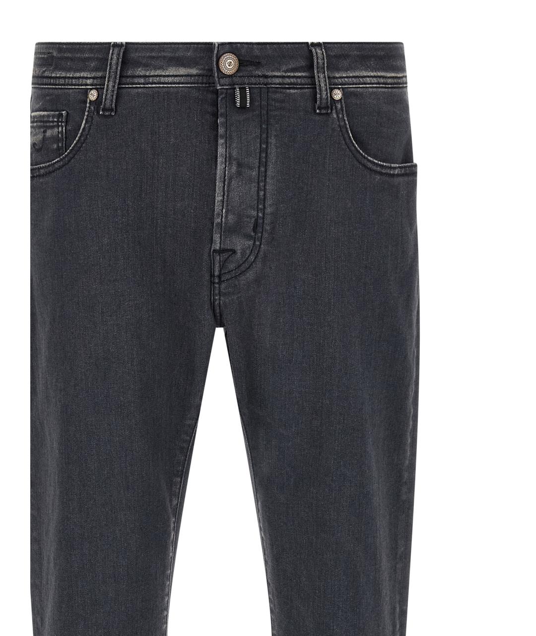 JACOB COHEN Серые хлопковые прямые джинсы, фото 3