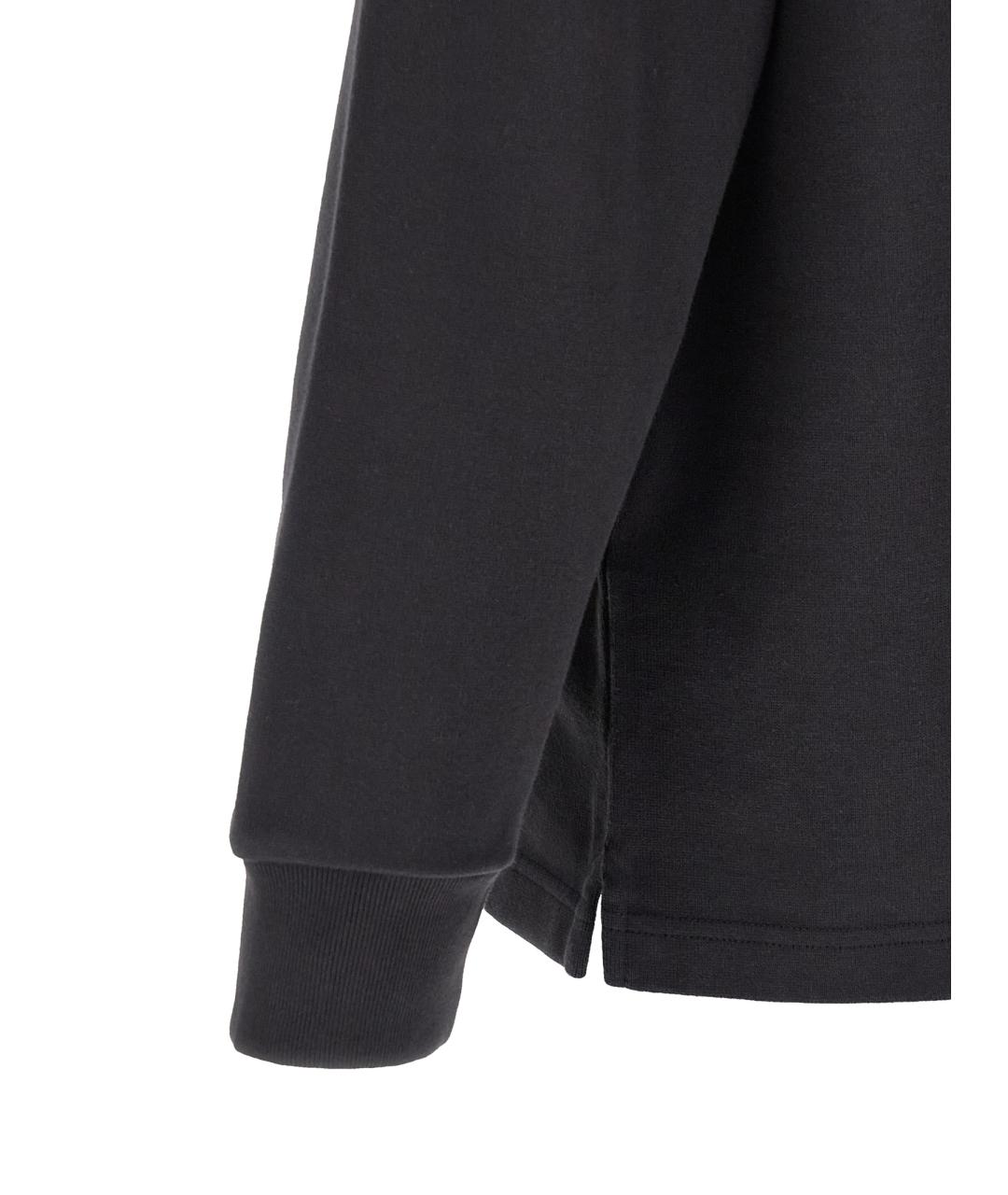 J.W.ANDERSON Черное хлопковое поло с длинным рукавом, фото 4