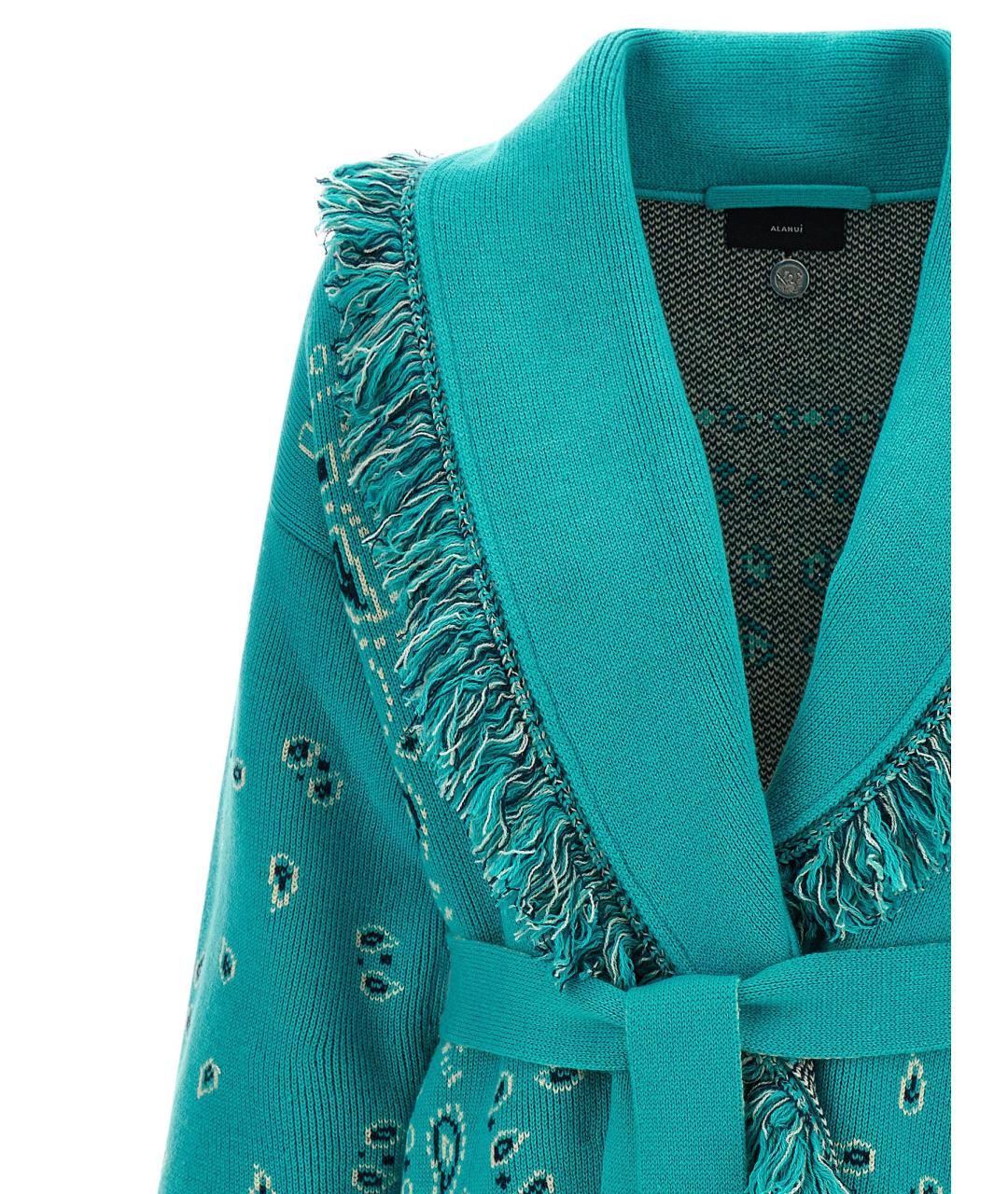 ALANUI Голубой кашемировый кардиган, фото 3