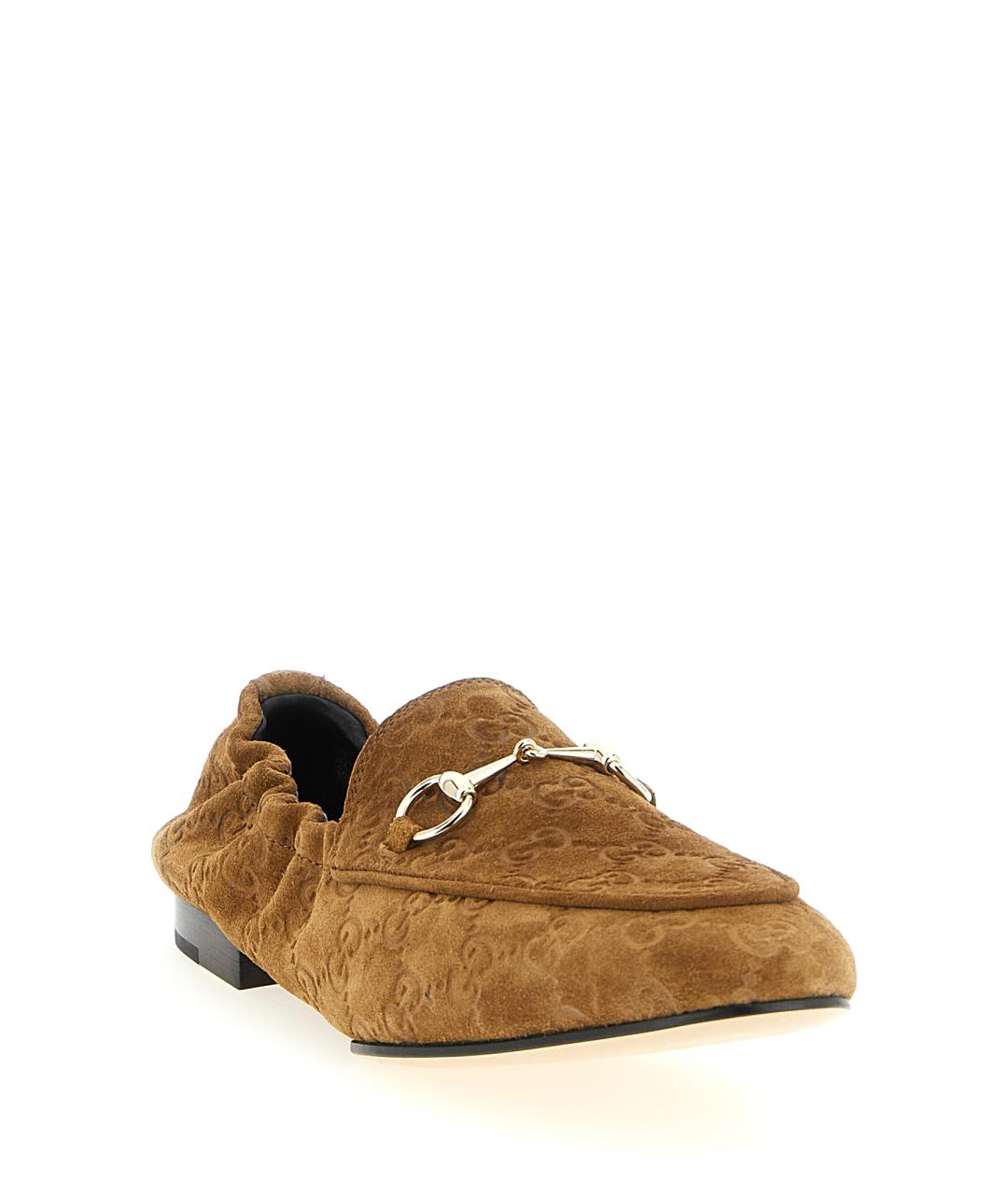 GUCCI Коричневые кожаные лоферы, фото 2