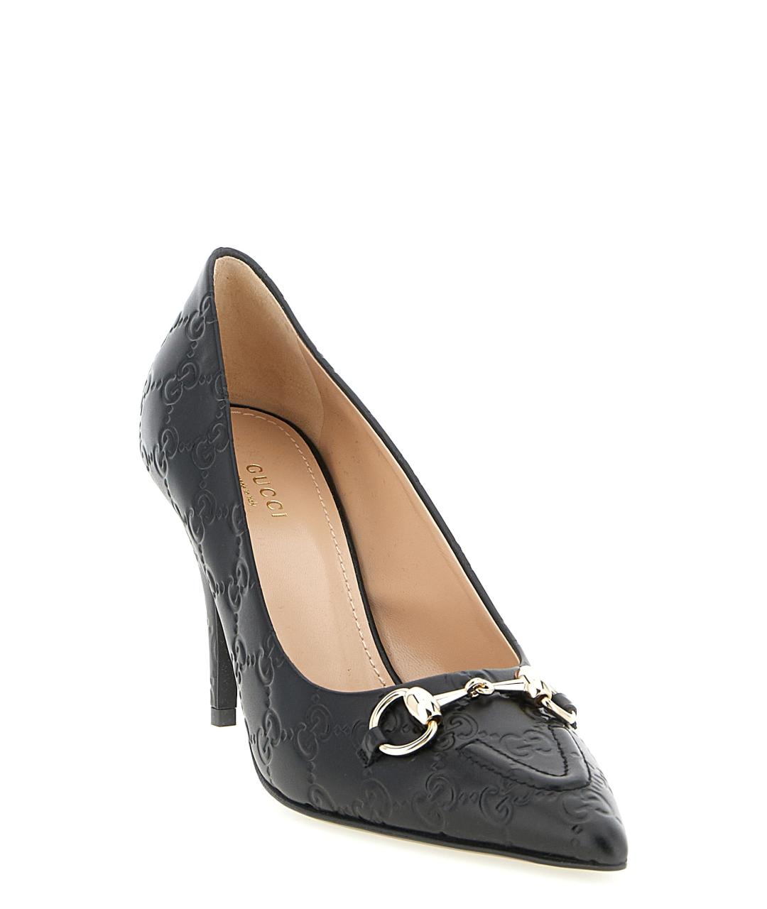 GUCCI Черные кожаные туфли, фото 2