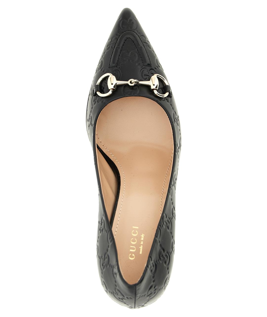 GUCCI Черные кожаные туфли, фото 4