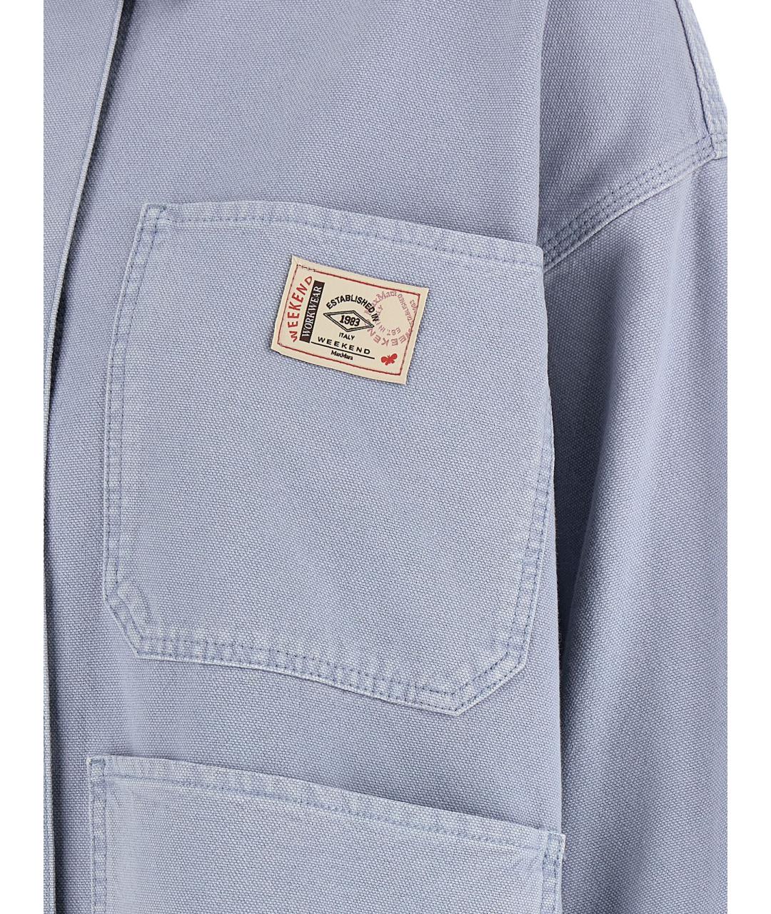 WEEKEND MAX MARA Голубая хлопковая куртка, фото 4