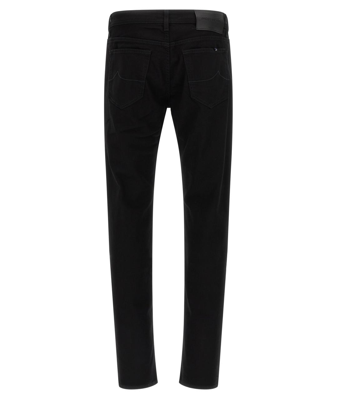 JACOB COHEN Черные хлопковые прямые джинсы, фото 2