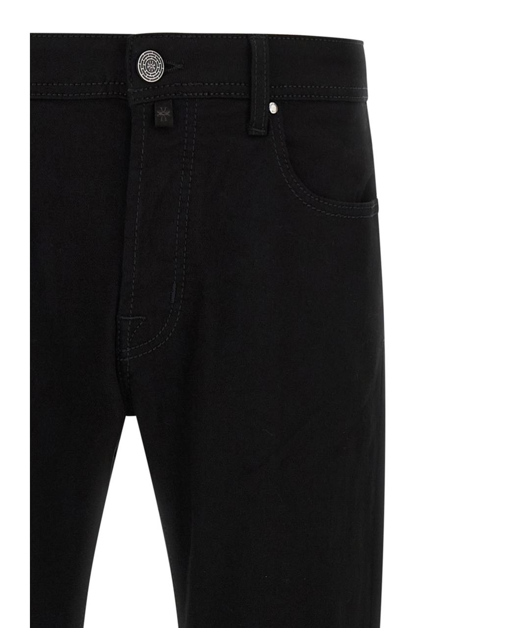 JACOB COHEN Черные хлопковые прямые джинсы, фото 3