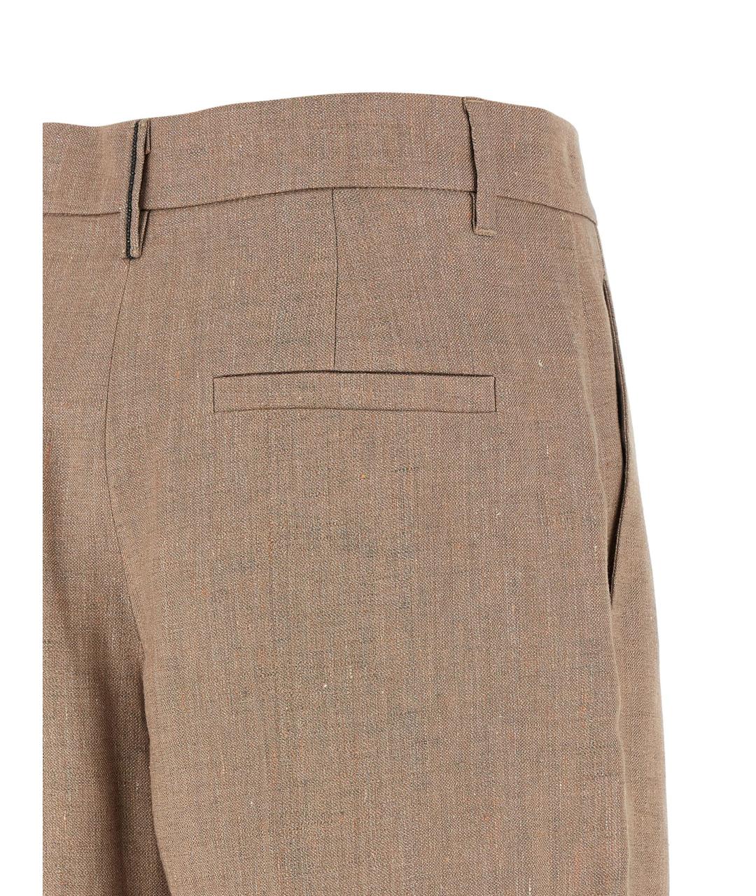 BRUNELLO CUCINELLI Розовые прямые брюки, фото 4