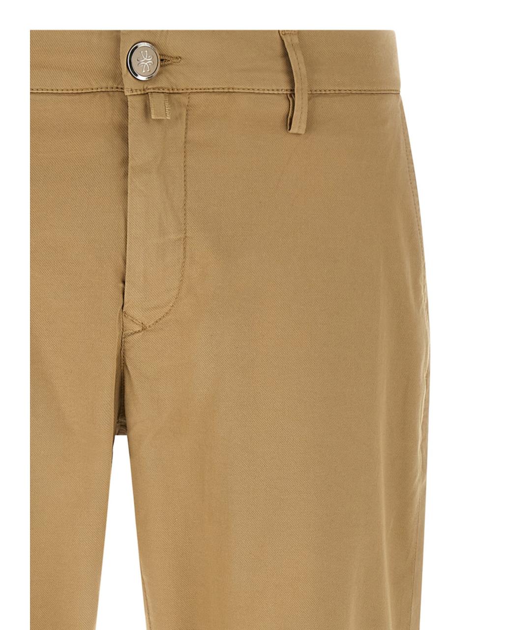 JACOB COHEN Бежевые хлопковые повседневные брюки, фото 3