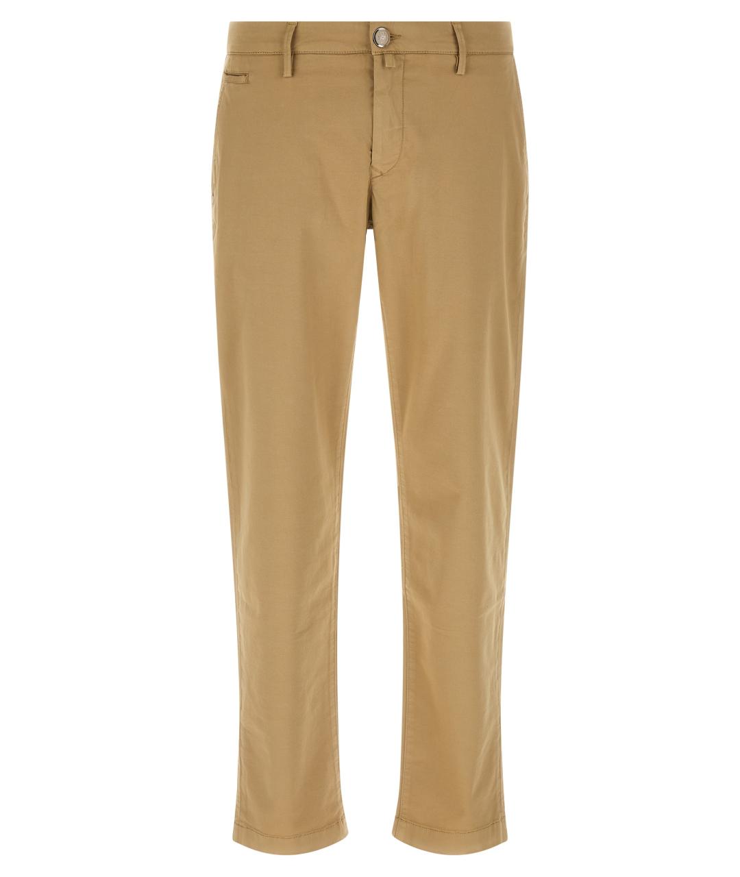 JACOB COHEN Бежевые хлопковые повседневные брюки, фото 1