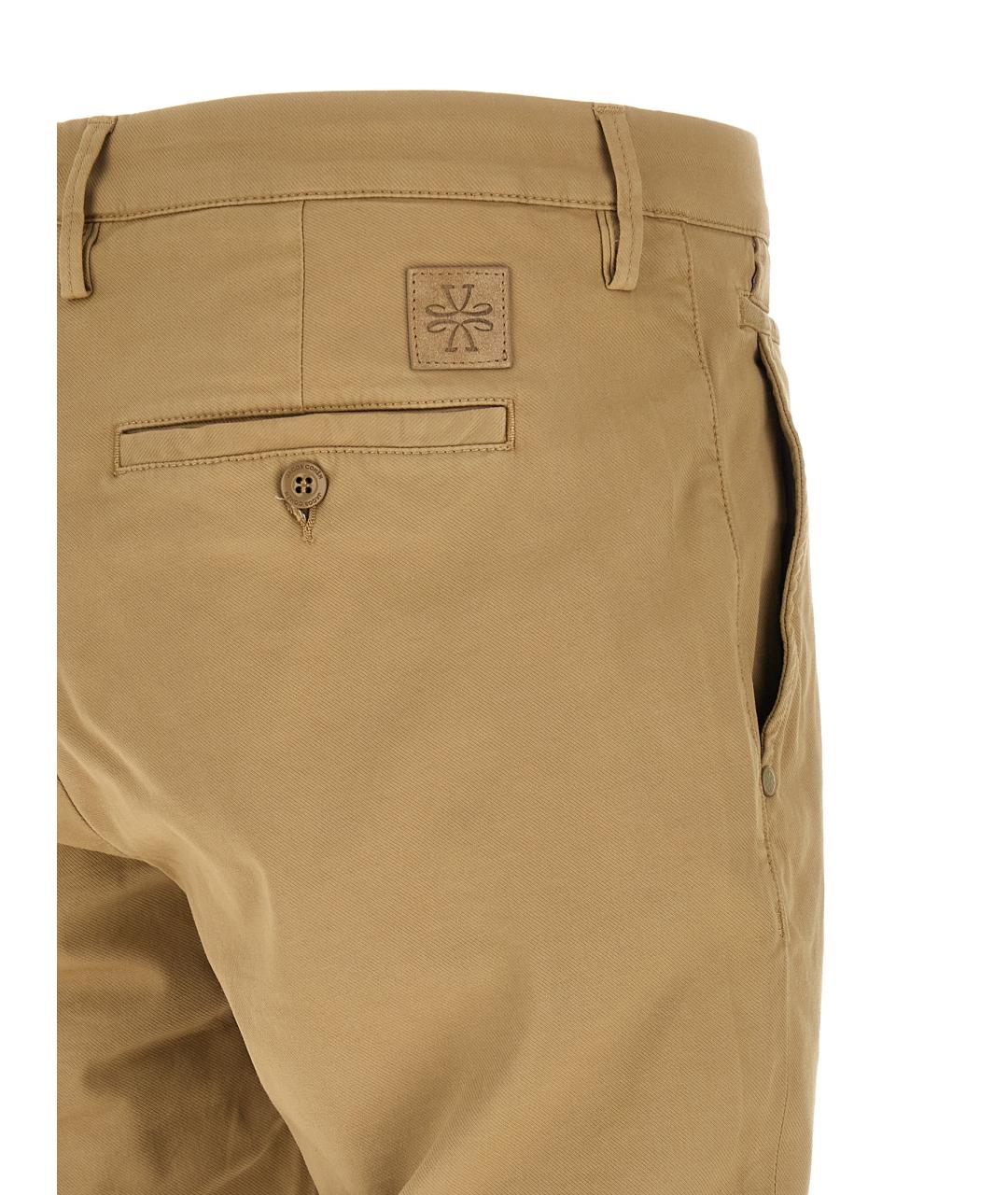JACOB COHEN Бежевые хлопковые повседневные брюки, фото 4