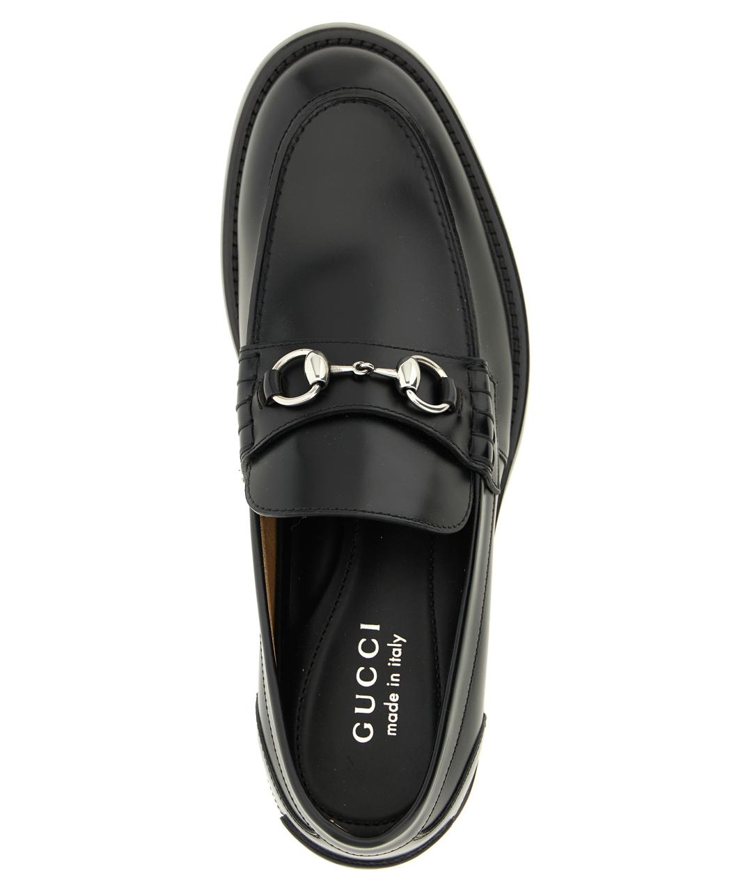 GUCCI Черные кожаные лоферы, фото 4