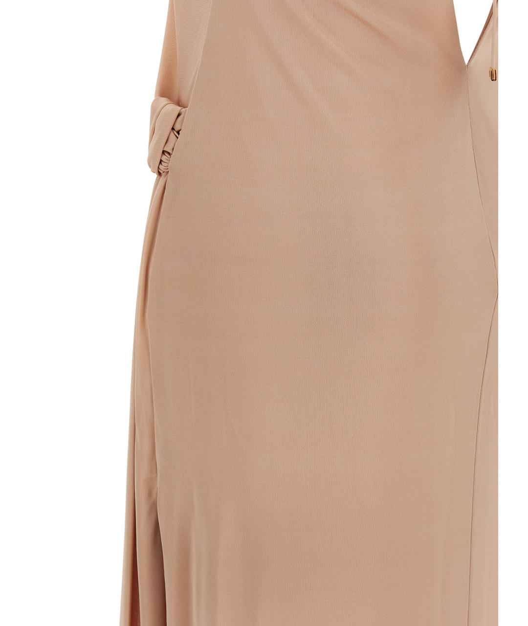 ELISABETTA FRANCHI Розовое вискозное вечернее платье, фото 4