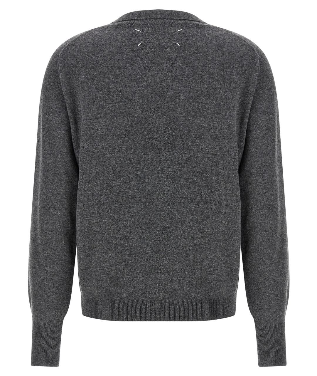 MAISON MARGIELA Серый шерстяной кардиган, фото 2