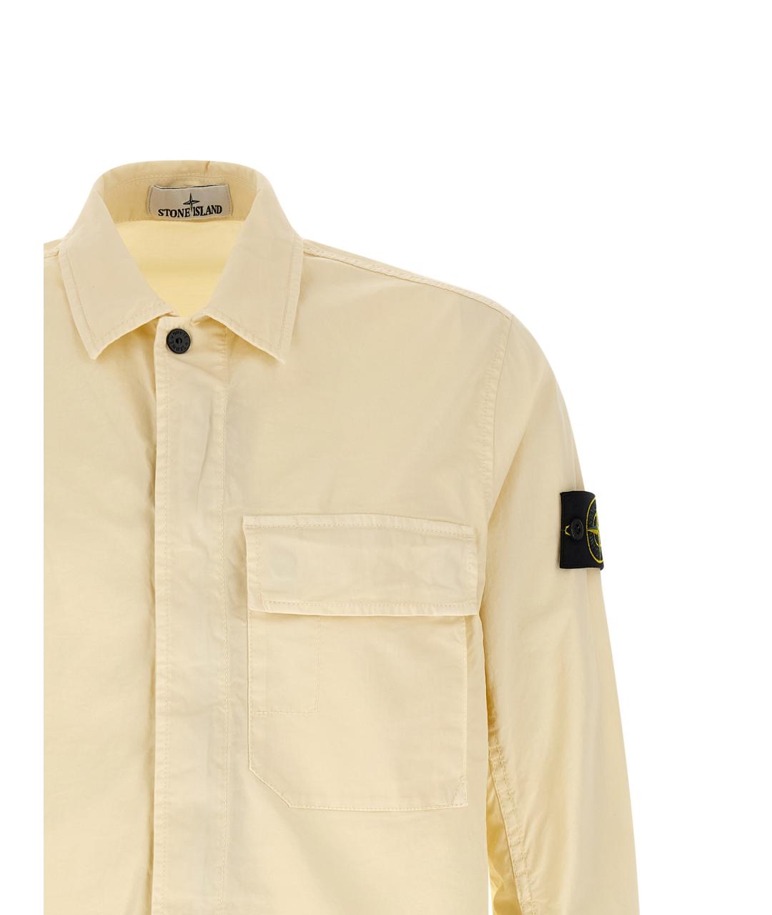 STONE ISLAND Бежевая хлопковая куртка, фото 3
