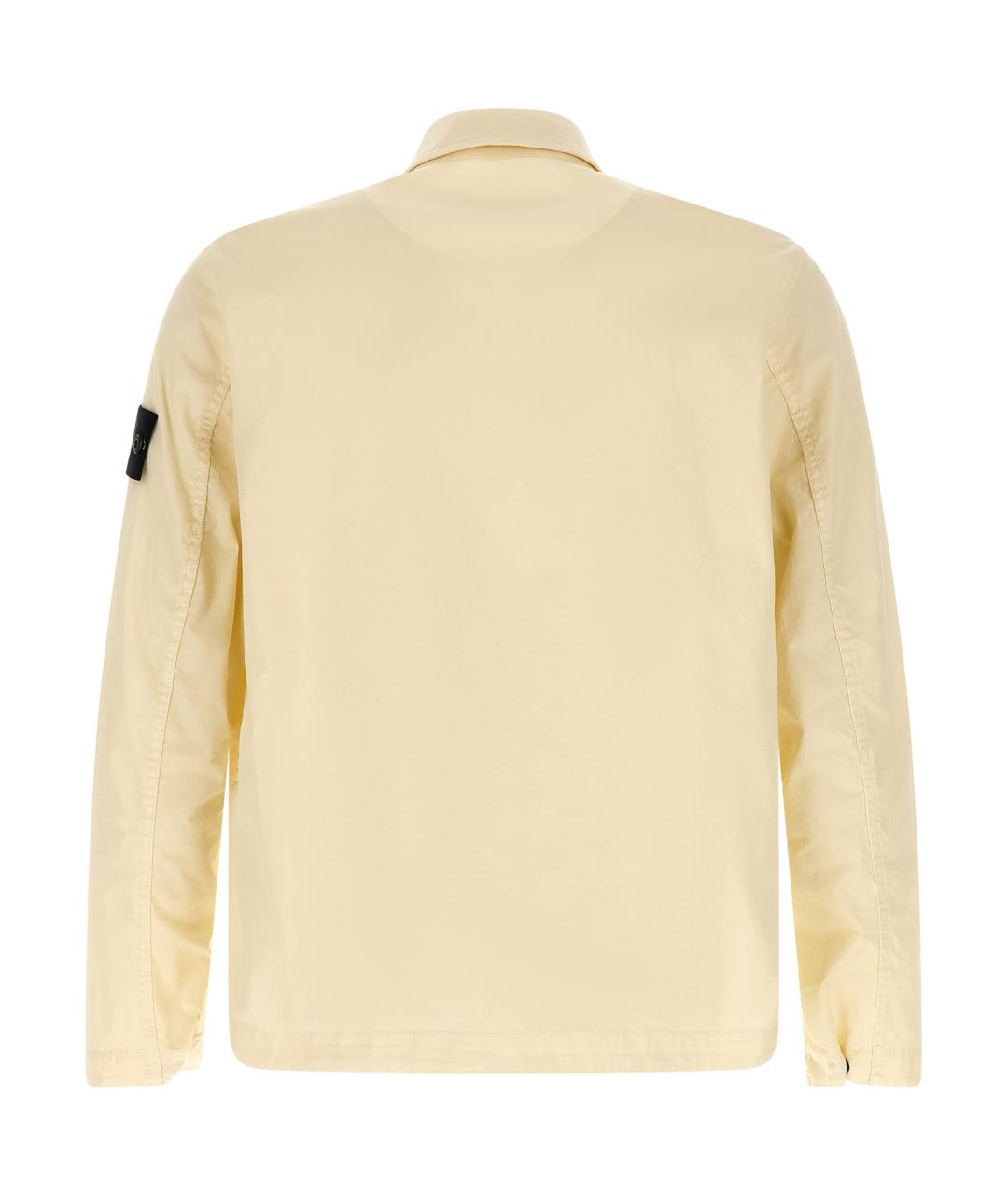 STONE ISLAND Бежевая хлопковая куртка, фото 2