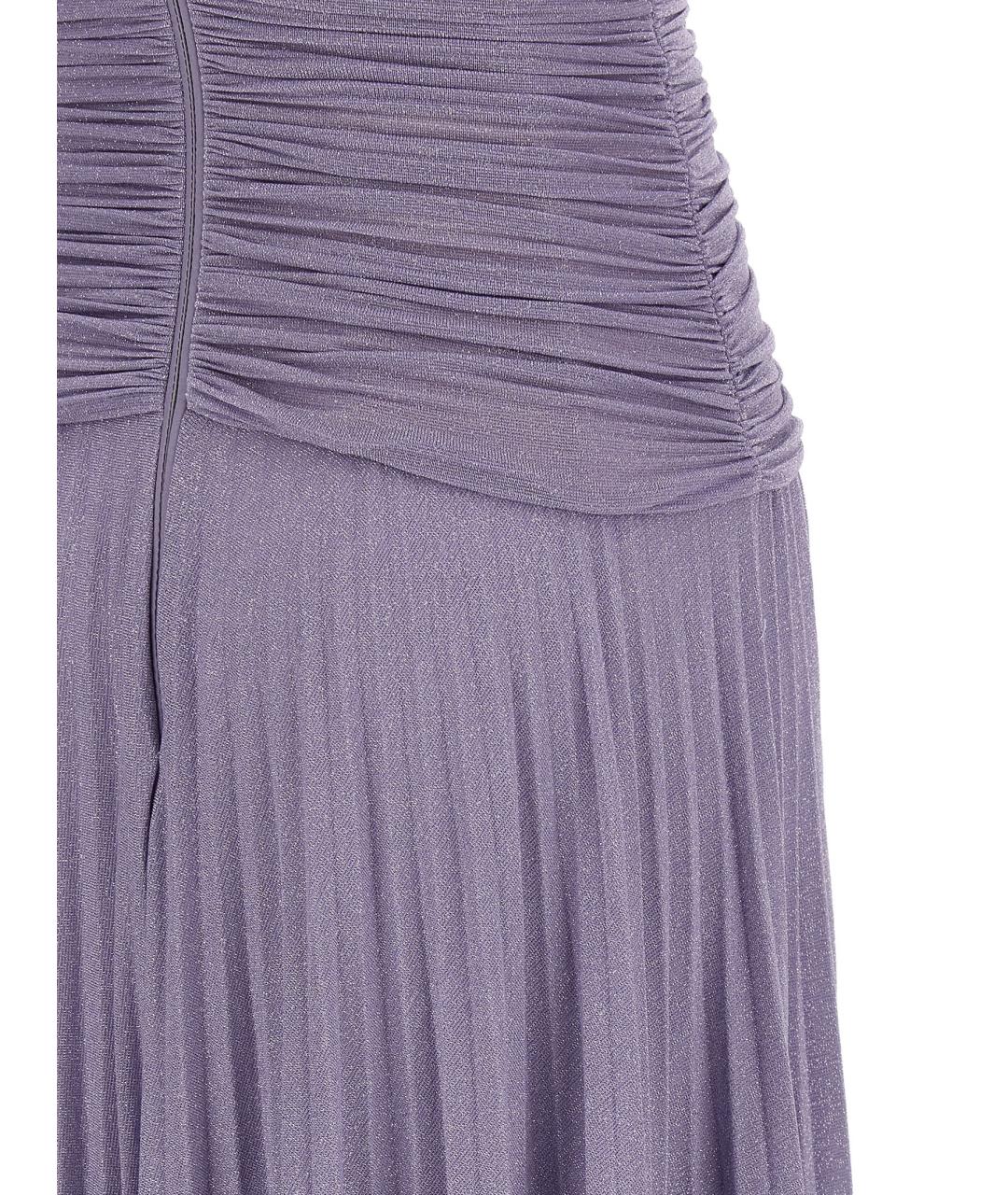 ELISABETTA FRANCHI Фиолетовое вискозное вечернее платье, фото 4