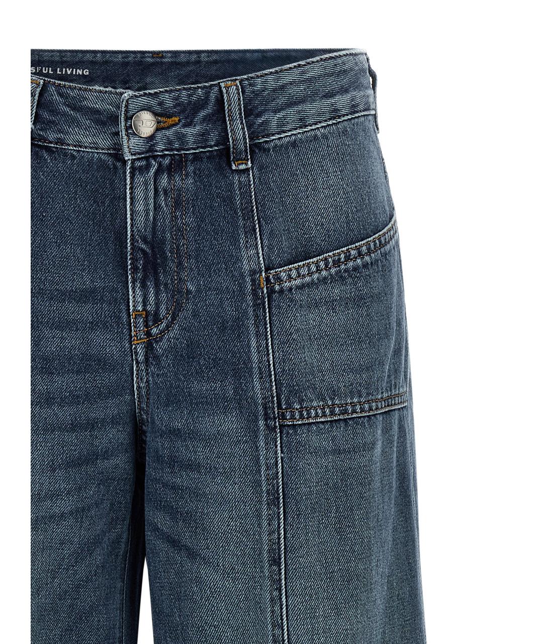 DIESEL Синие хлопковые прямые джинсы, фото 3