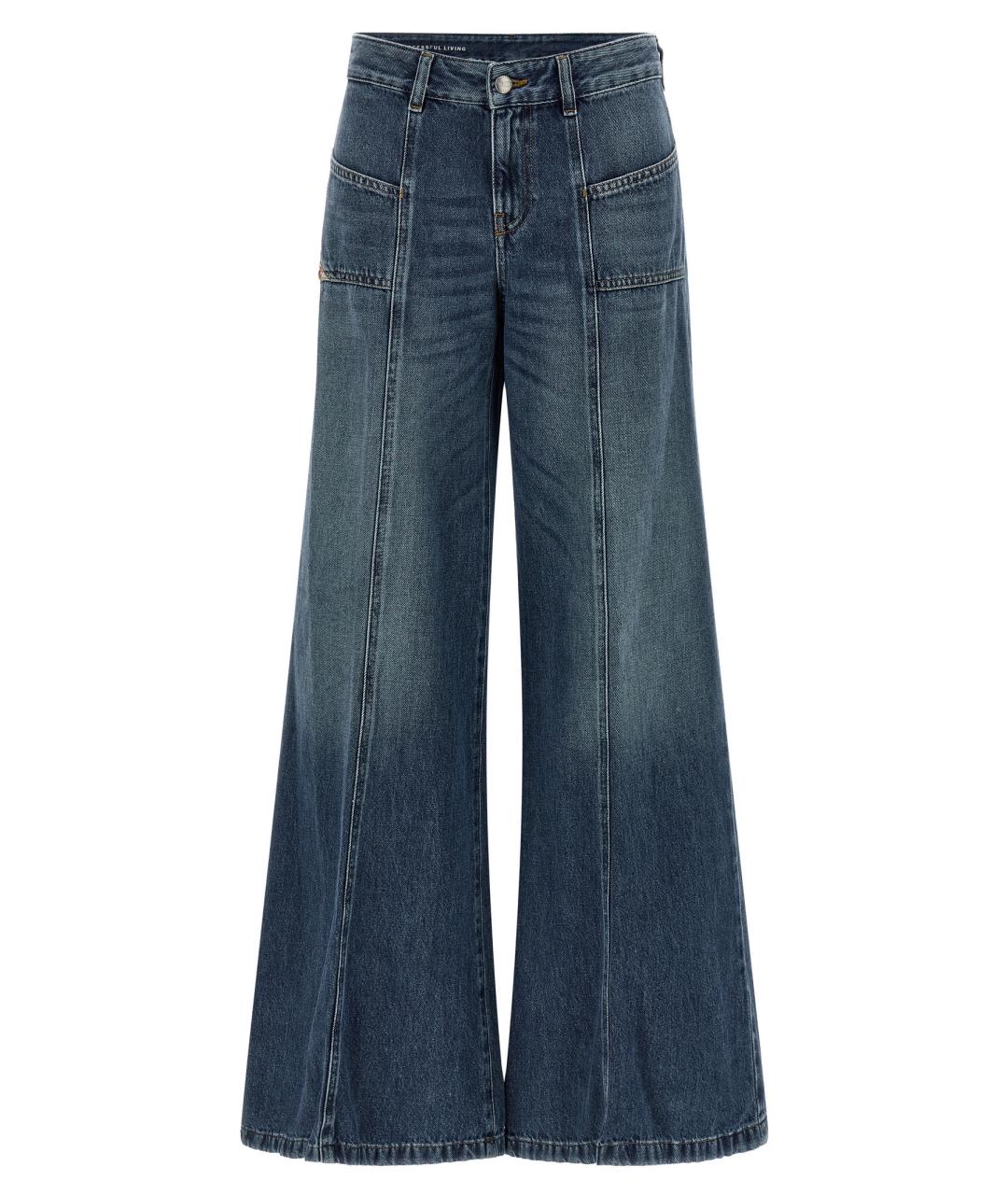 DIESEL Синие хлопковые прямые джинсы, фото 1