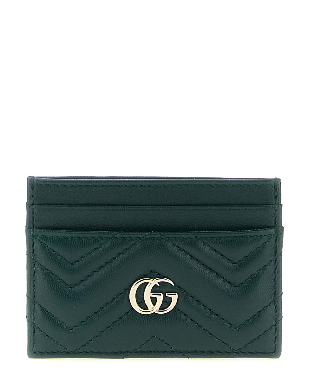 GUCCI Зеленый кожаный кардхолдер, фото 1