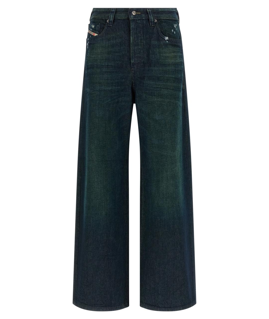 DIESEL Синие хлопковые прямые джинсы, фото 1