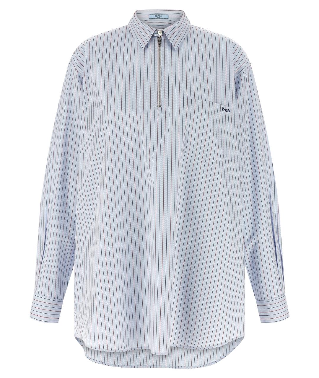 PRADA Голубая хлопковая блузы, фото 1