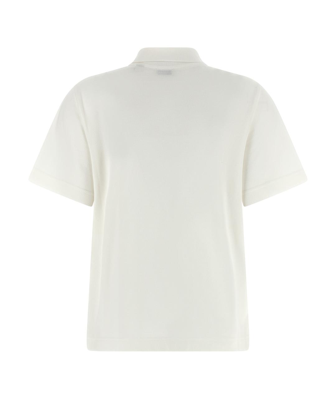 BURBERRY Белая хлопковая футболка, фото 2