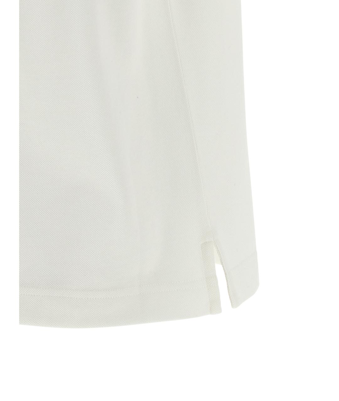 BURBERRY Белая хлопковая футболка, фото 4