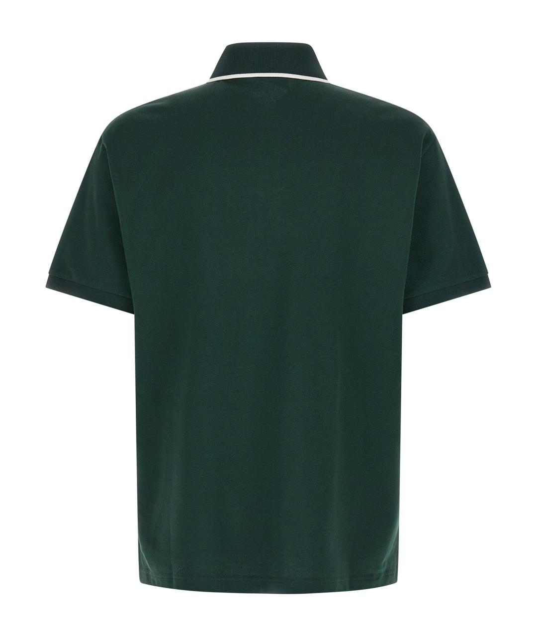 GUCCI Зеленые хлопковое поло с коротким рукавом, фото 2