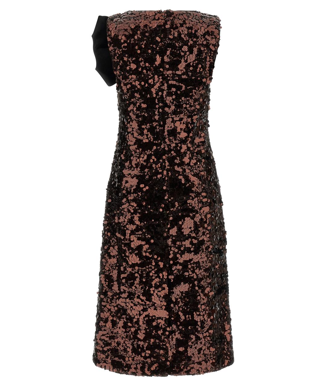 GANNI Коричневое полиэстеровое вечернее платье, фото 2