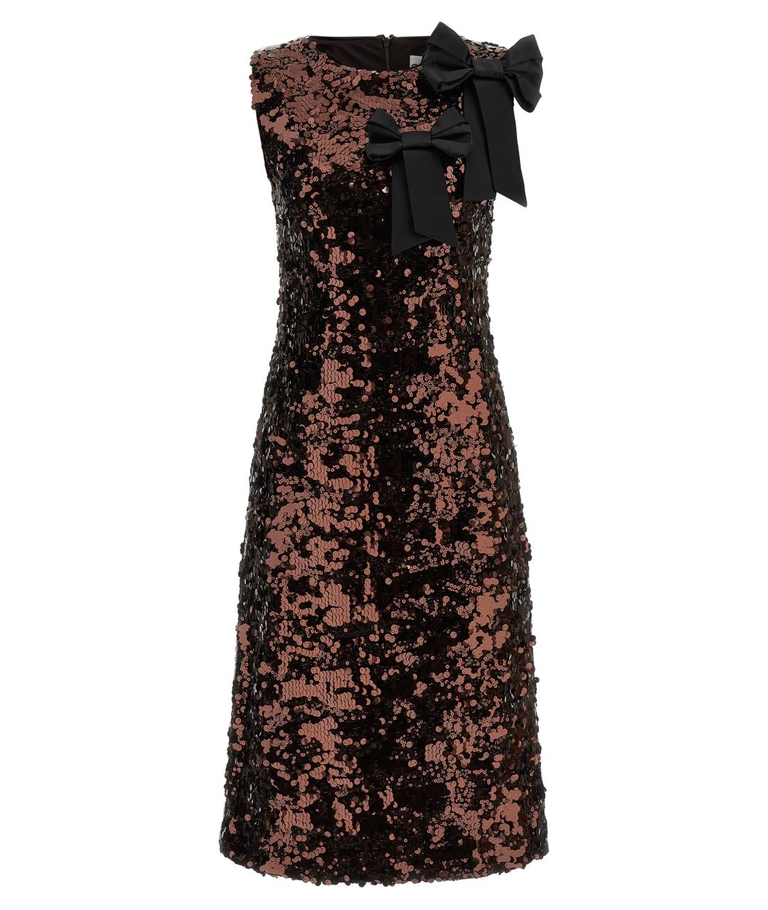GANNI Коричневое полиэстеровое вечернее платье, фото 1
