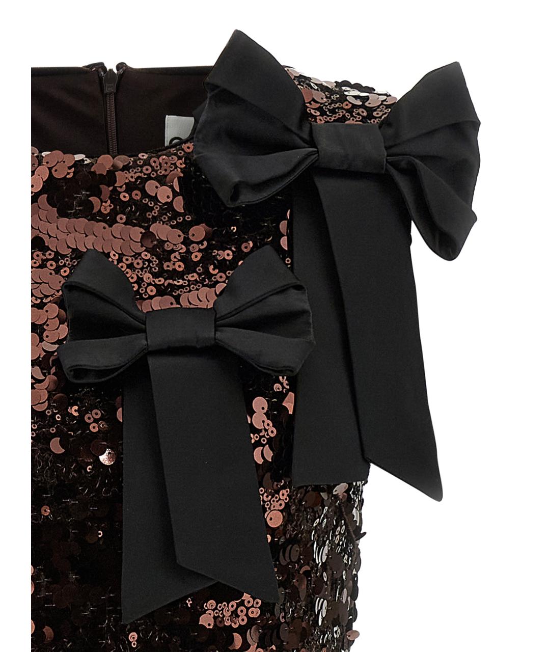 GANNI Коричневое полиэстеровое вечернее платье, фото 3