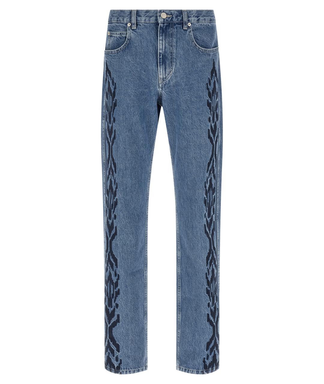 ISABEL MARANT Синие хлопковые прямые джинсы, фото 1