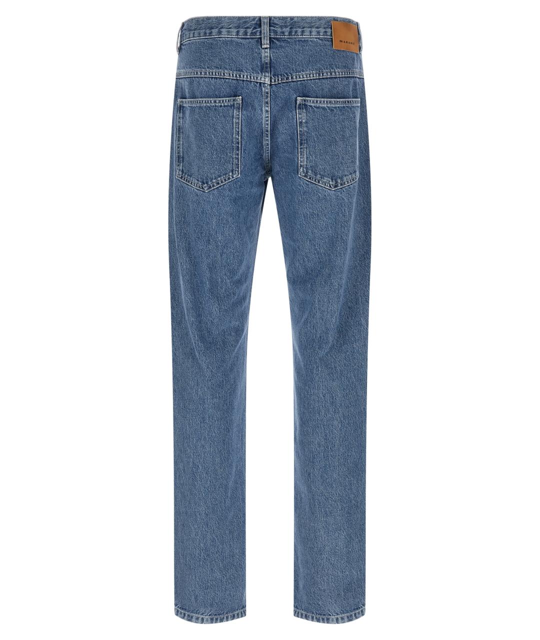 ISABEL MARANT Синие хлопковые прямые джинсы, фото 2