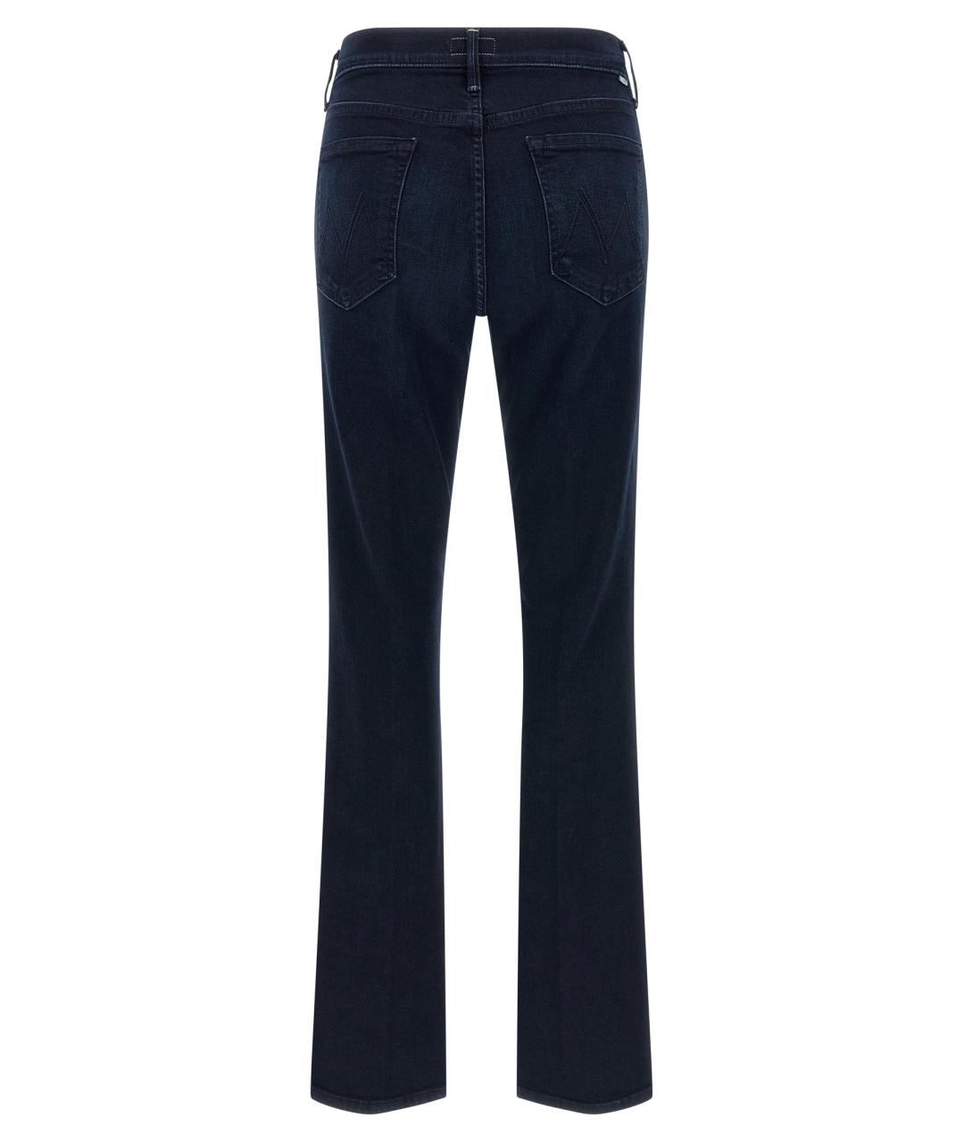 MOTHER Синие хлопковые прямые джинсы, фото 2