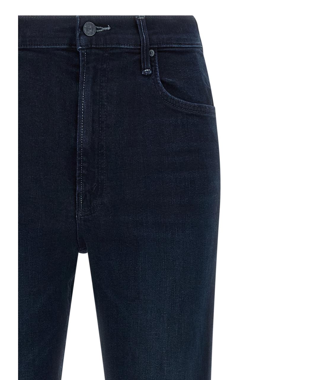 MOTHER Синие хлопковые прямые джинсы, фото 3
