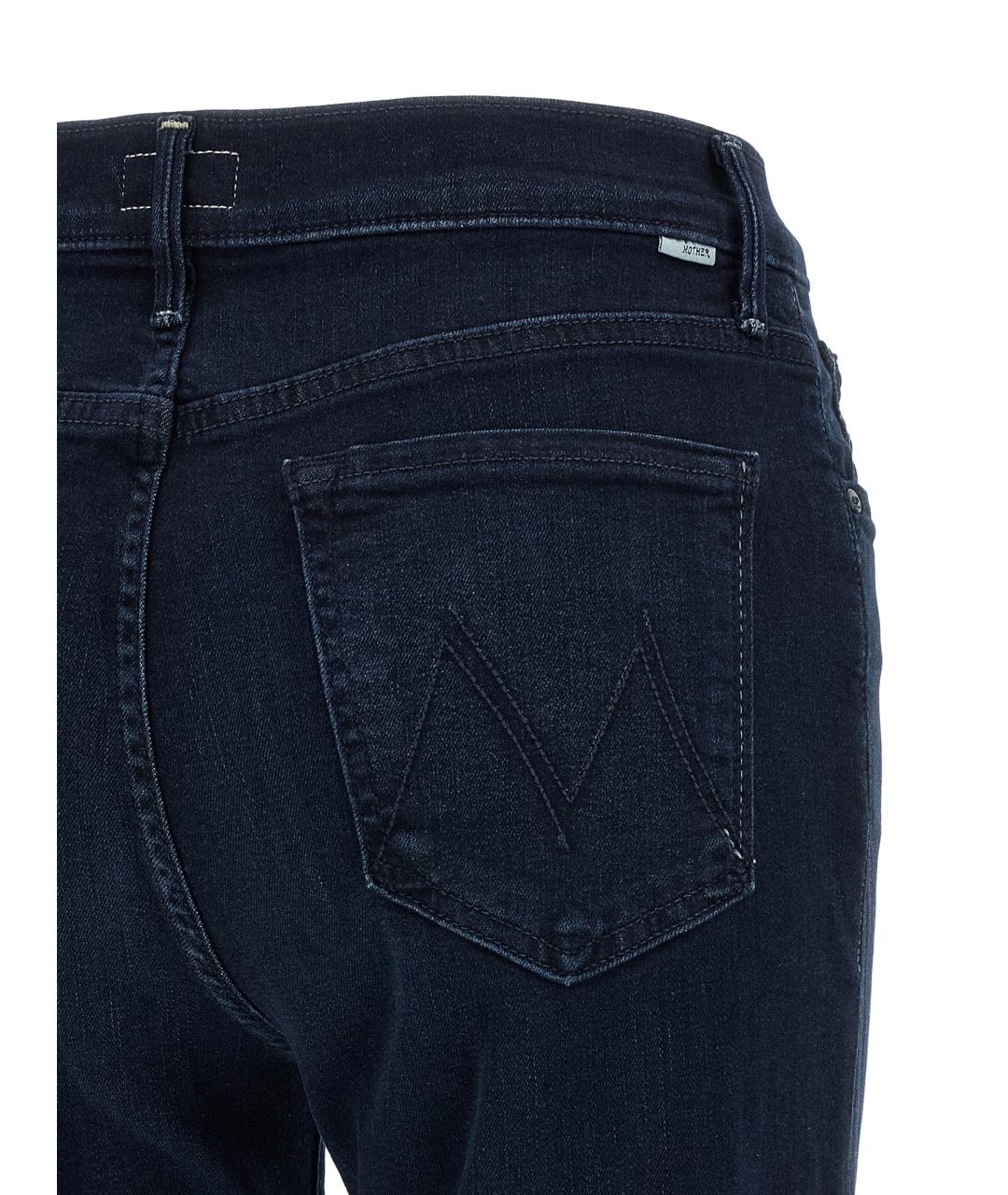 MOTHER Синие хлопковые прямые джинсы, фото 4