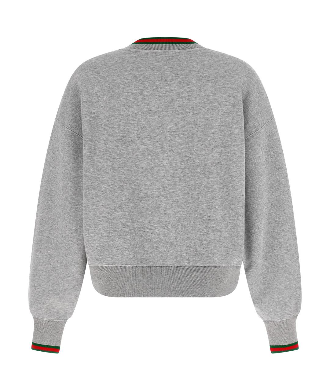 GUCCI Серый хлопковый джемпер / свитер, фото 2