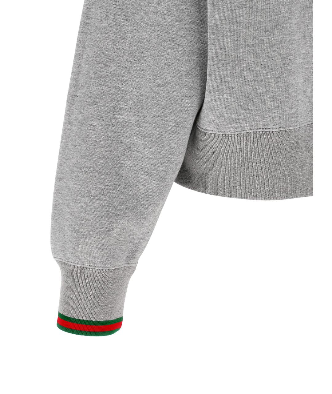 GUCCI Серый хлопковый джемпер / свитер, фото 4